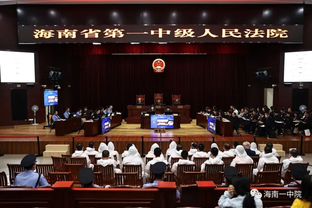 海南一中院一审公开开庭审理文昌"现金之王"林某等30人涉黑案