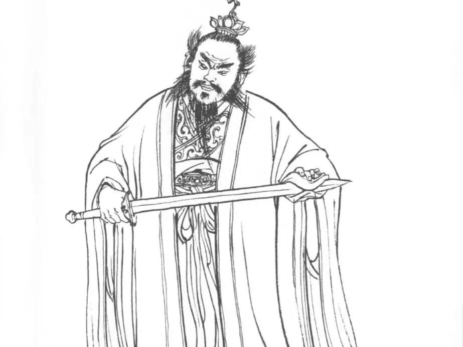 太乙真人素描图片