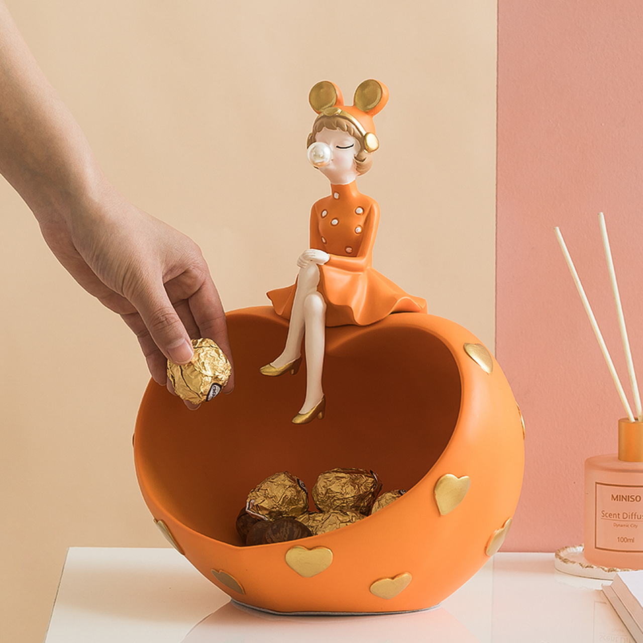 北欧轻奢风泡泡女孩摆件居家饰品创意玄关钥 今天英星严选好物为大家