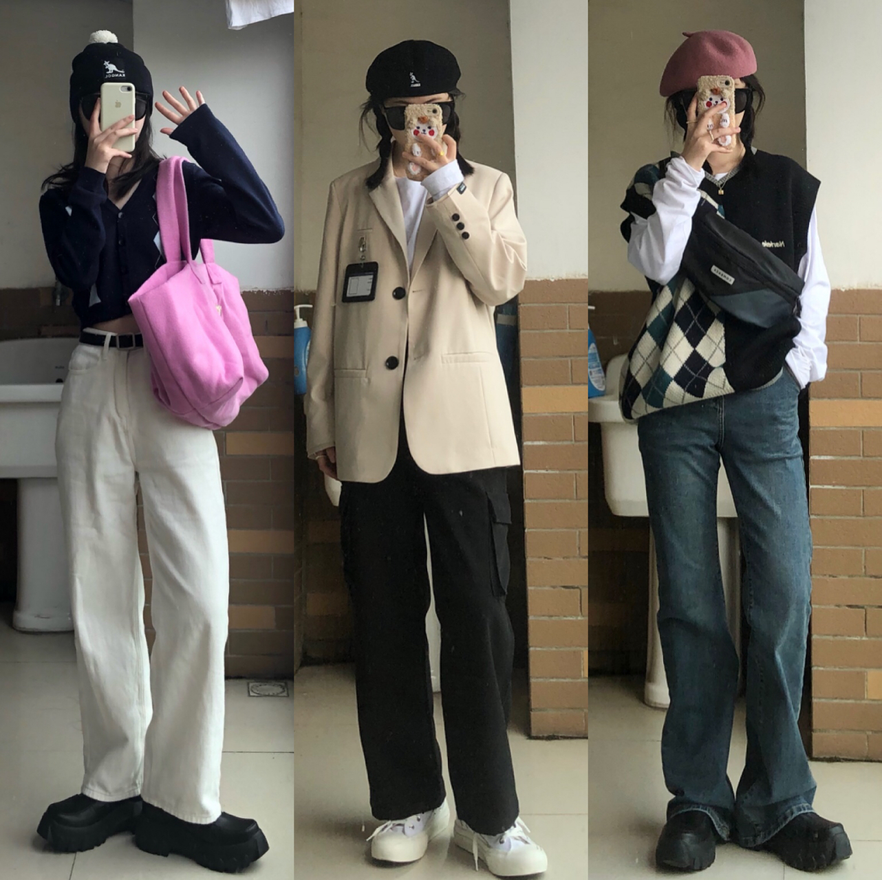 上衣:sweetown 裤子:沉入深蓝 包包:venvennetx艺术家赵赵联名款