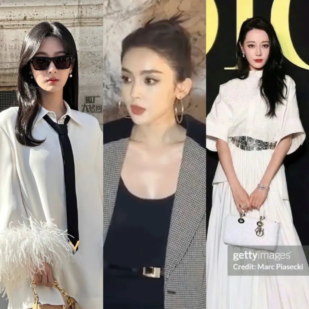 杨紫,迪丽热巴,古力娜扎时装周生图出炉,谁更胜一筹?