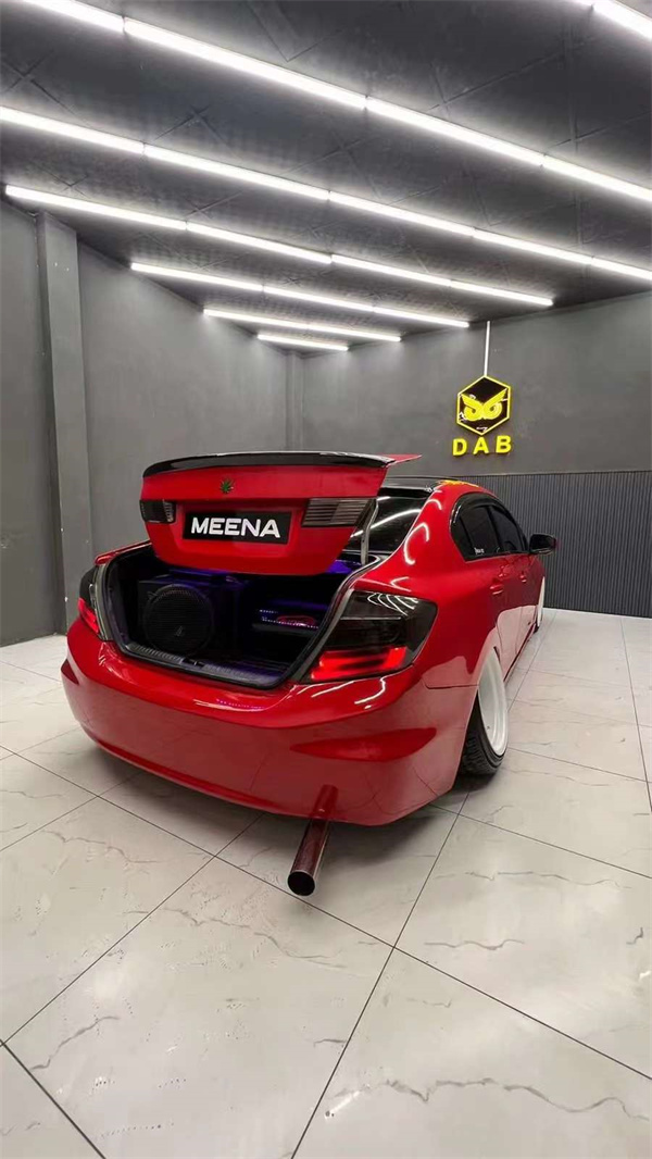 红色气质 本田思域改装airbft气动避震案例