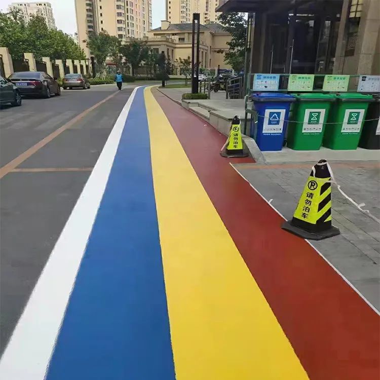 沥青路面改色用什么材料?沥青路面改色材料