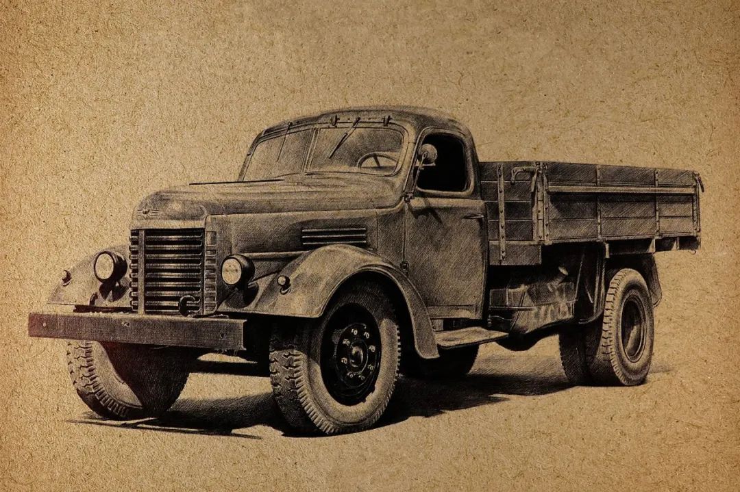 百年党史诗百篇第一辆国产解放牌汽车下线