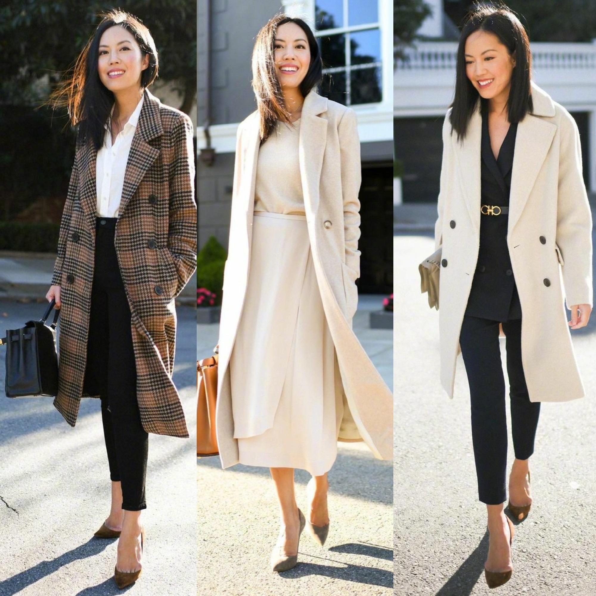 40 女人别穿太老气,春季通勤风穿搭示范,减龄时尚演绎知性美