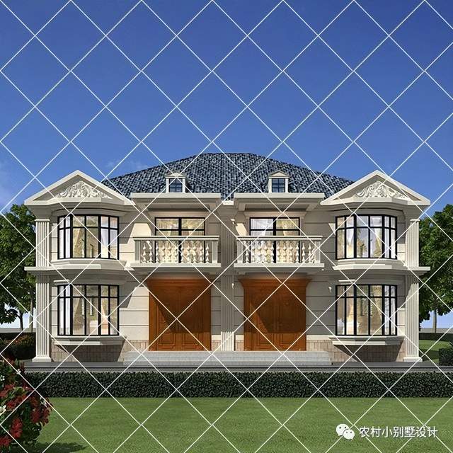 28套四开间二层别墅设计图,四开间二层小别墅,简约时尚造自建房