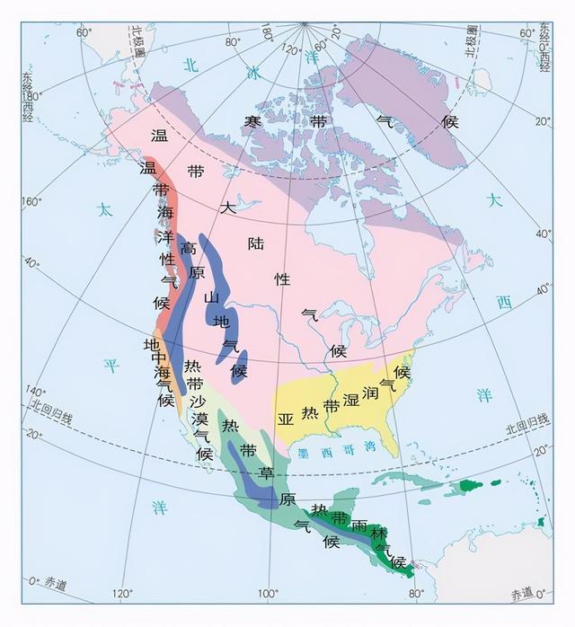 北美洲地形图超清图片