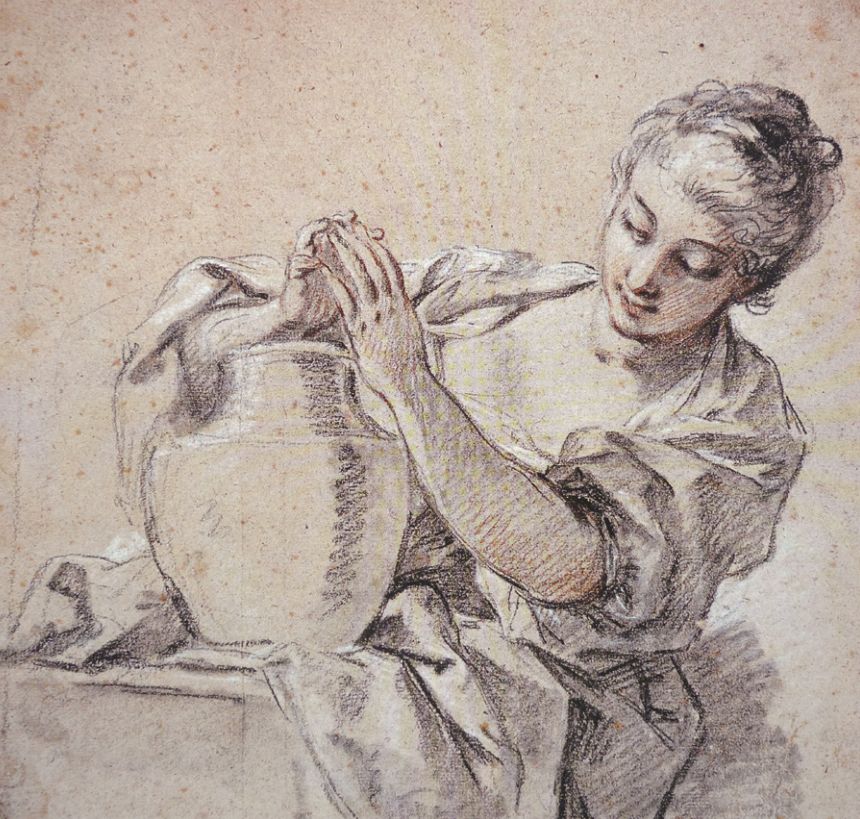 欧洲艺术家洛可可派代表弗朗索瓦·布歇素描作品欣赏