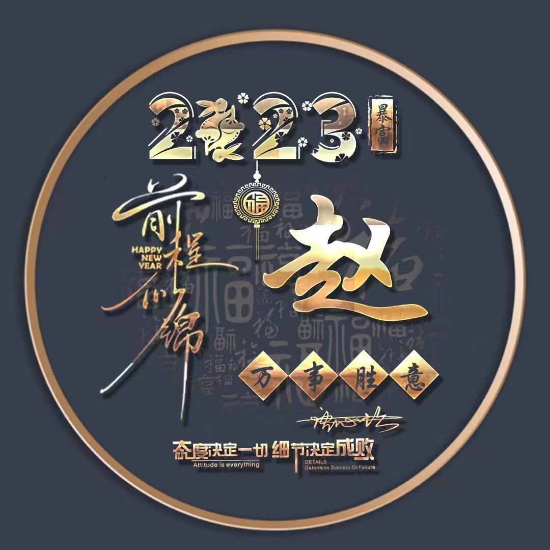 您的微信頭像該換了,2023前程似錦3d金屬勵志簽名頭像,超級棒