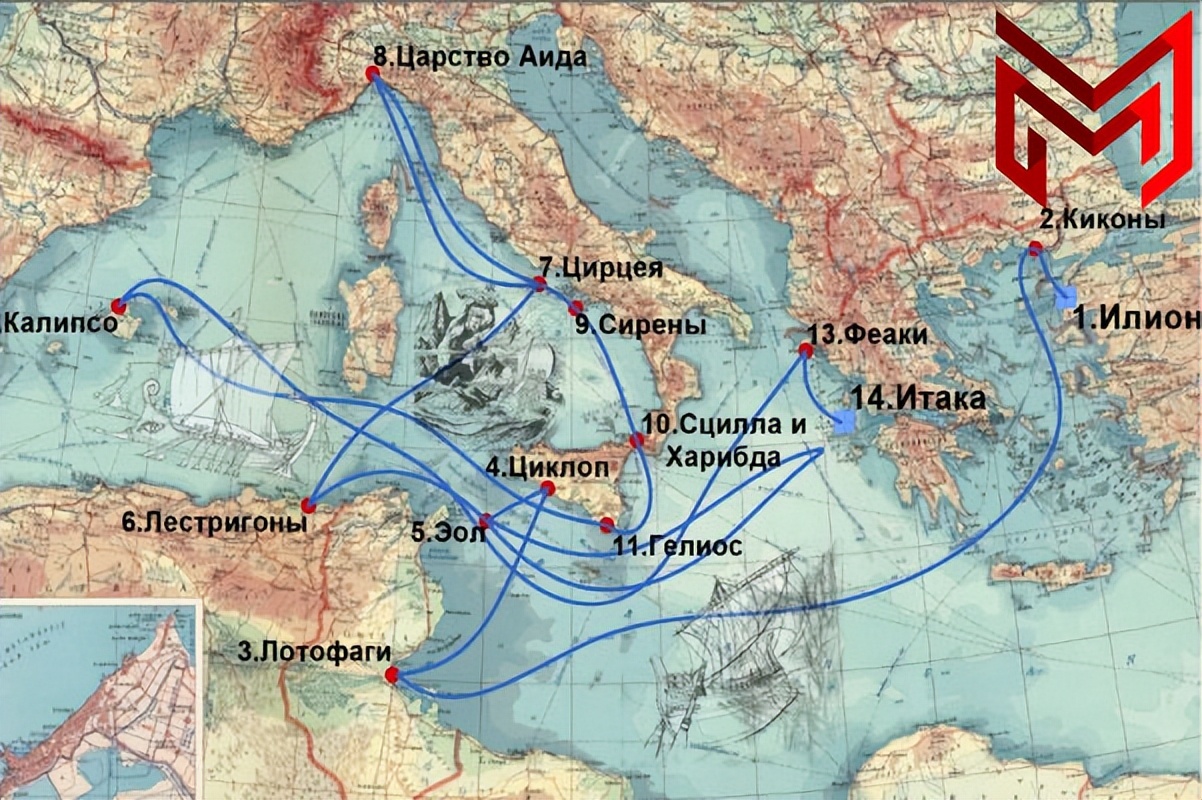 历史探秘:奥德修斯10年海上历险,到底去了哪些地方?