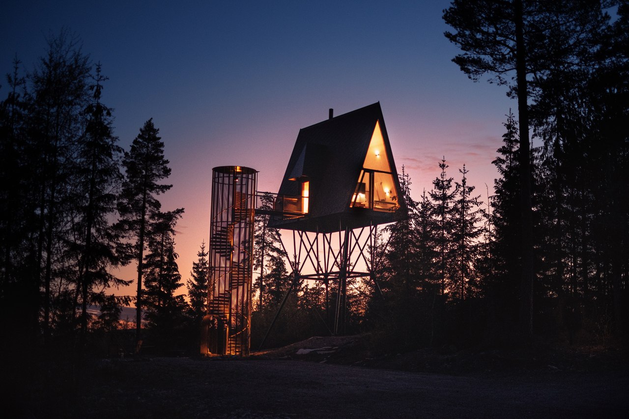 挪威:住在挪威鄉村中壯觀的樹頂小屋