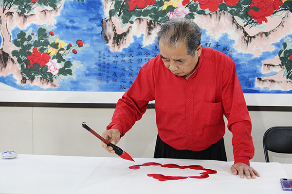 庆祝建党百年肖宗林书画作品展民族文化宫举行