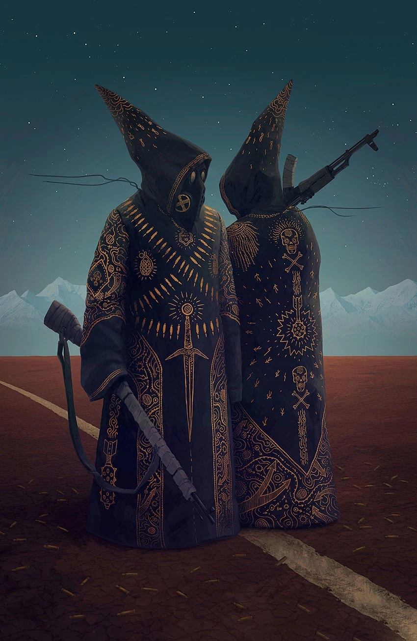 来感受一下俄罗斯画师的极致暗黑风,神秘感十足