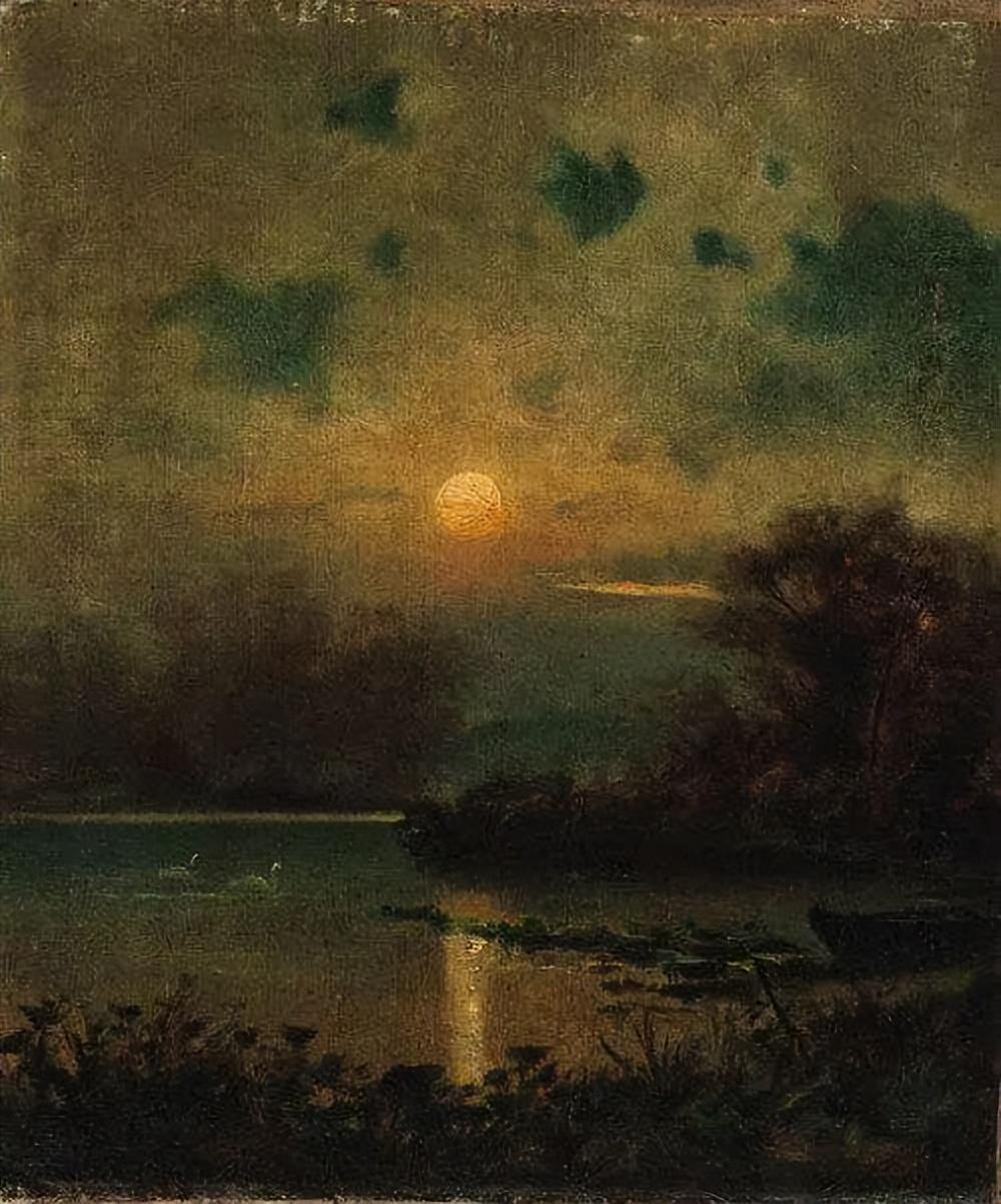 月光如水,这是我见过最美的月亮油画︱艺术名画