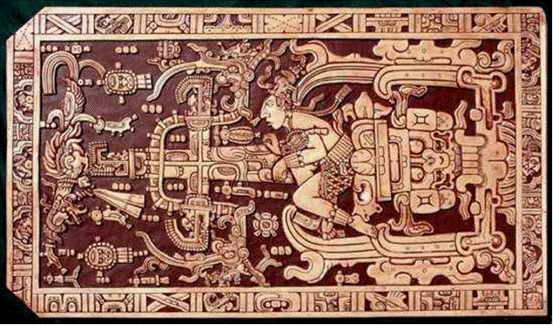玛雅壁画飞行器图片