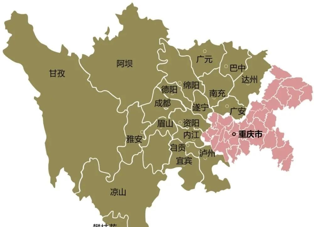 四川重庆区划设想:南充,巴中,广安,泸州等地划入重庆