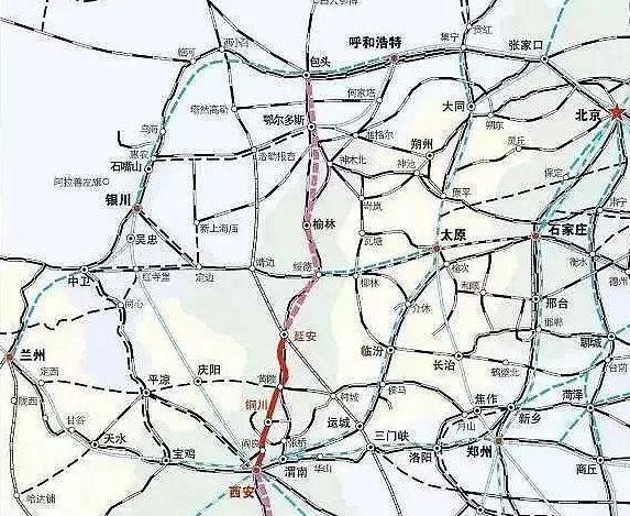 包西铁路线路图图片