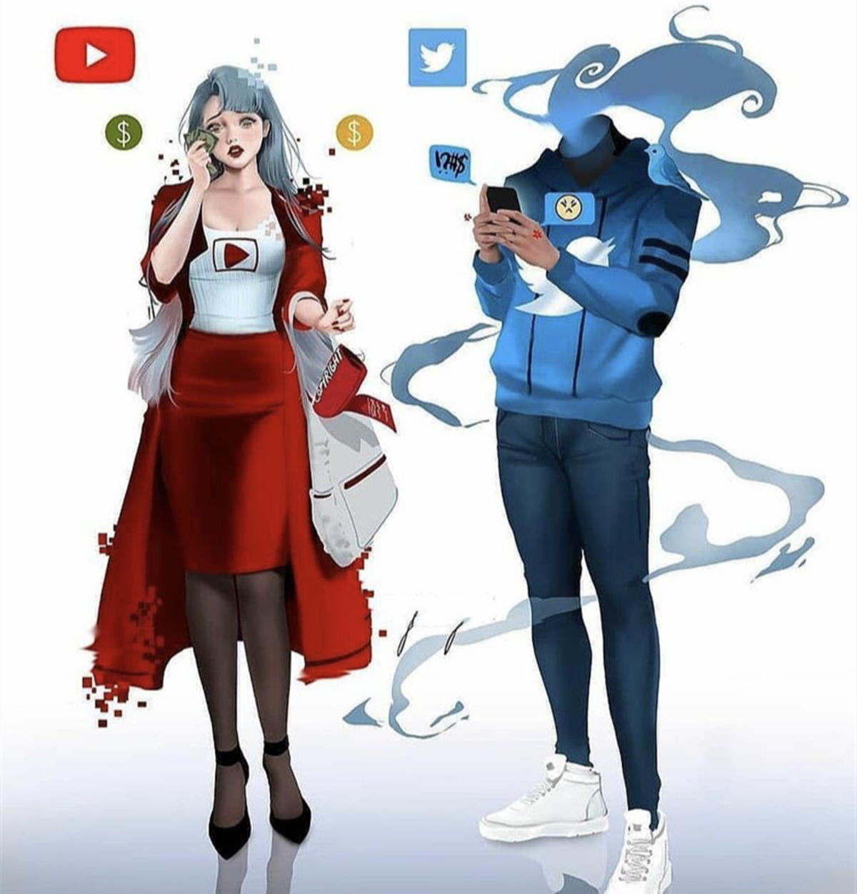 两种风格的软件拟人化,写实派与卡通派,你更喜欢哪种风格