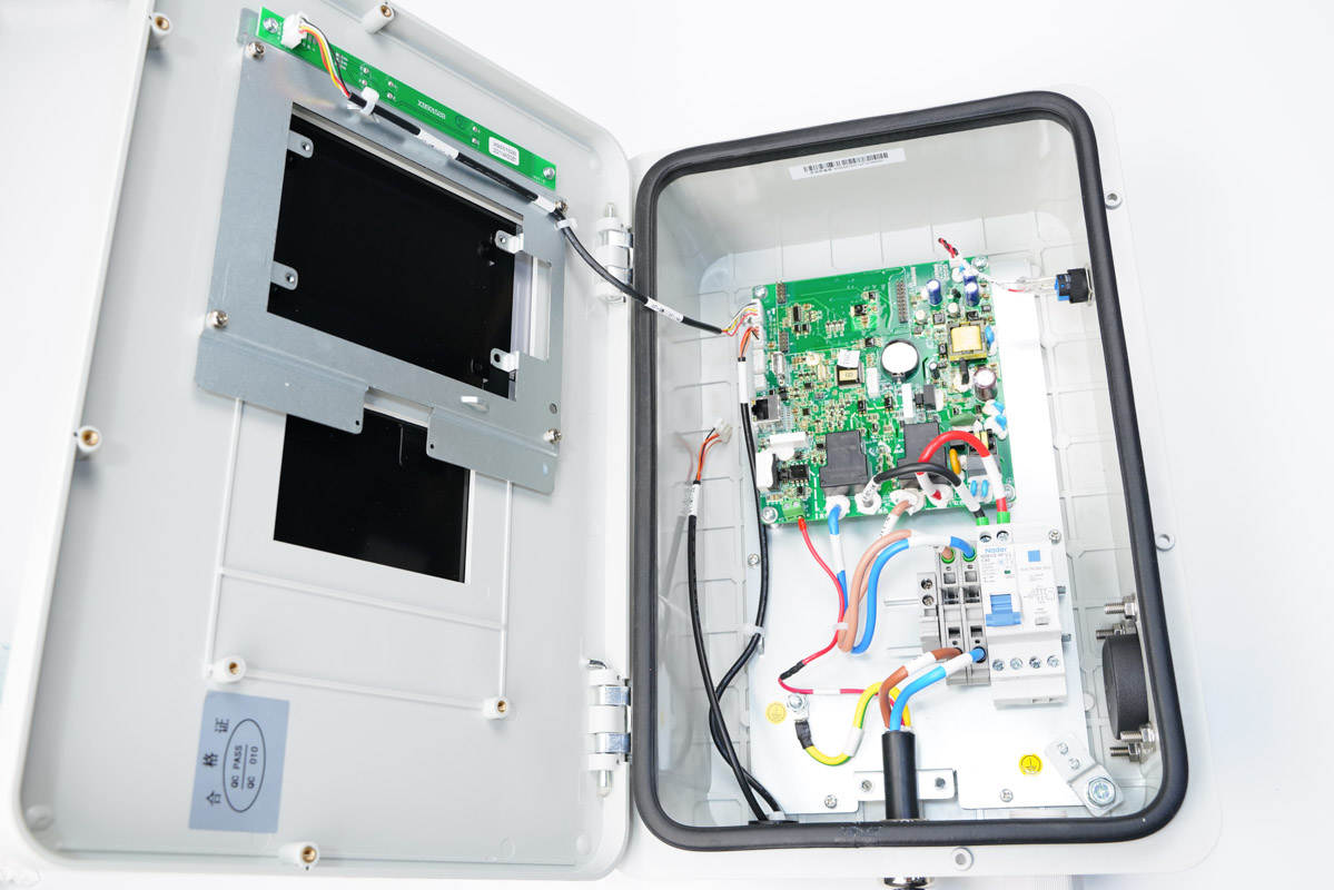 可装智能显示屏,盛弘电气7kw壁挂式交流充电桩拆解