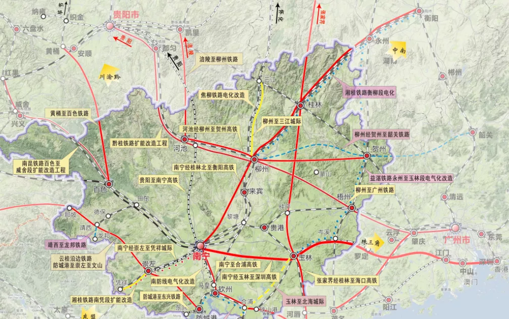 柳州高铁线路图图片