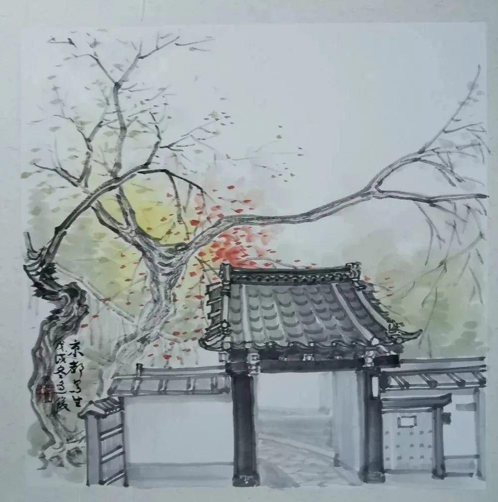 东京,富士山,京都写生～周逢俊诗书画作品展示(十一)