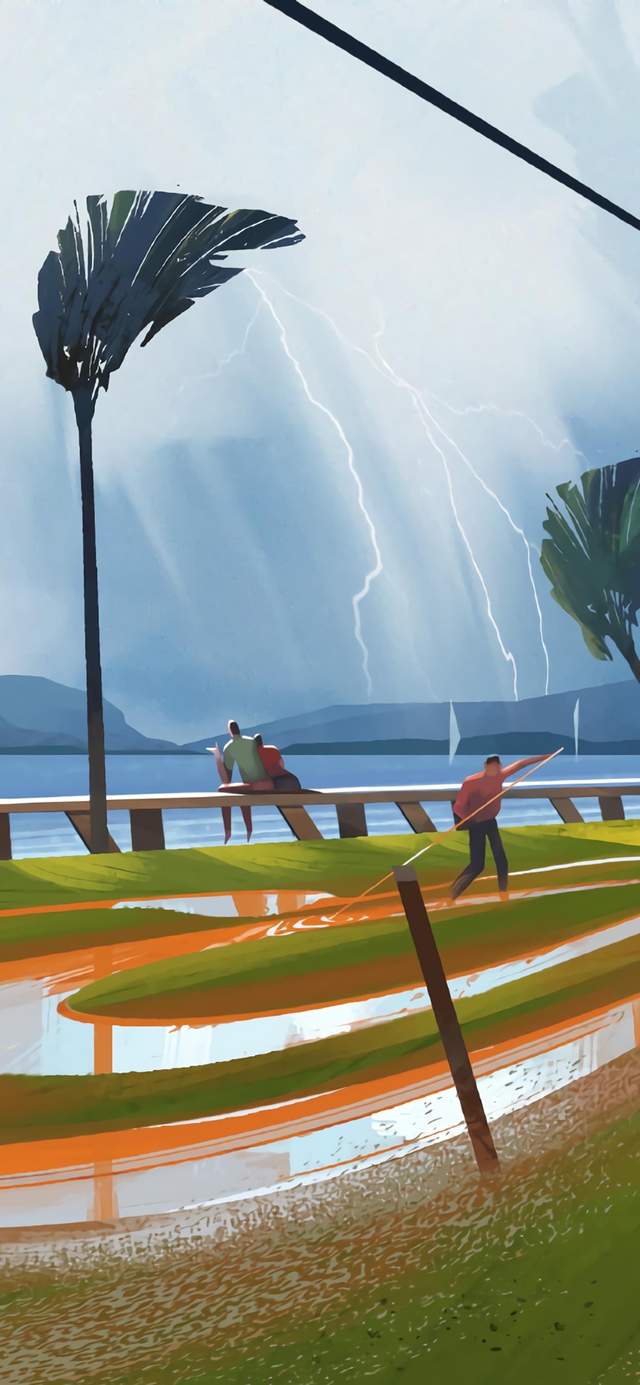 唯美清新风景插画,向往中的美好生活