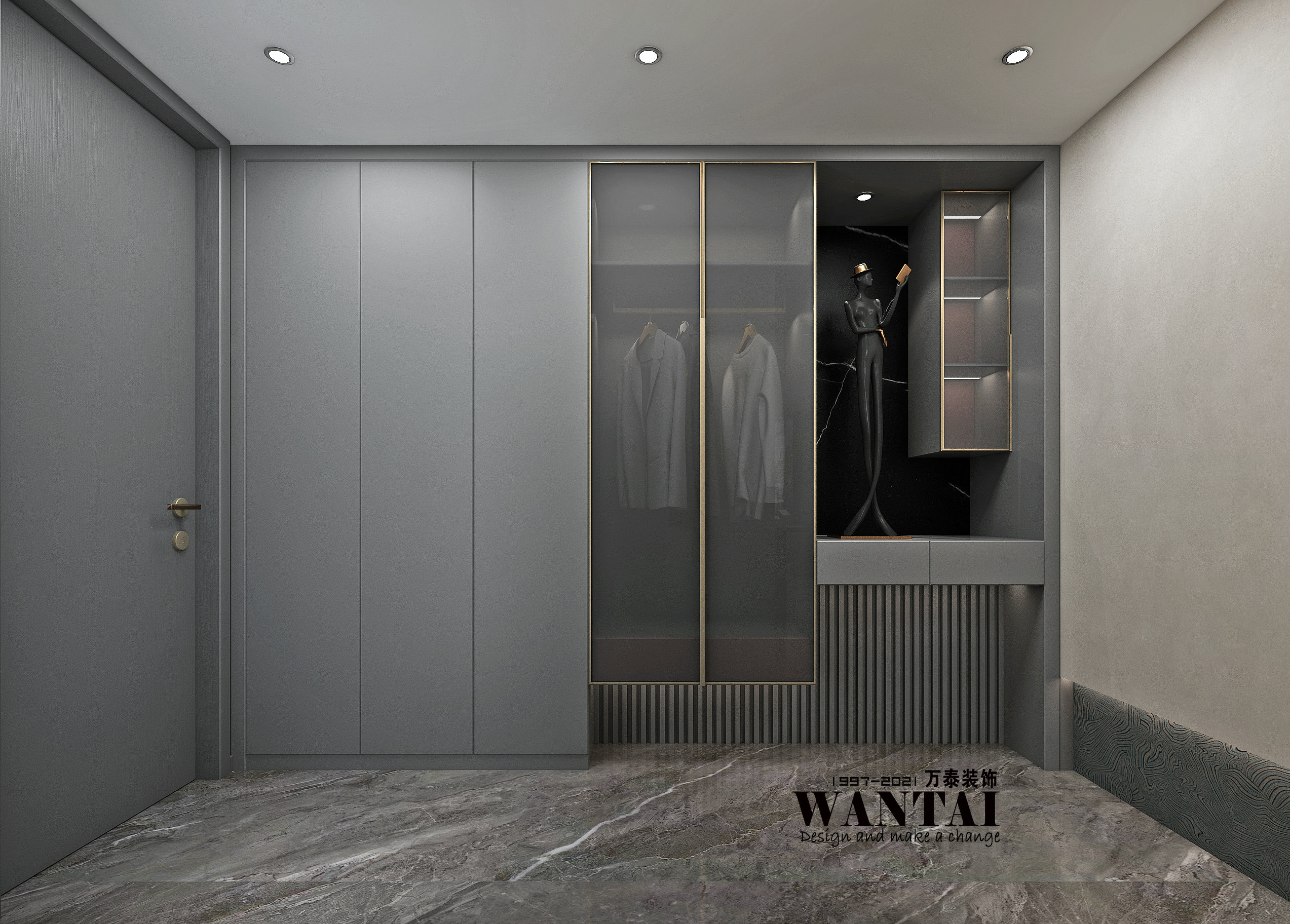 济宁创意soho 245平现代轻奢风格装修案例图