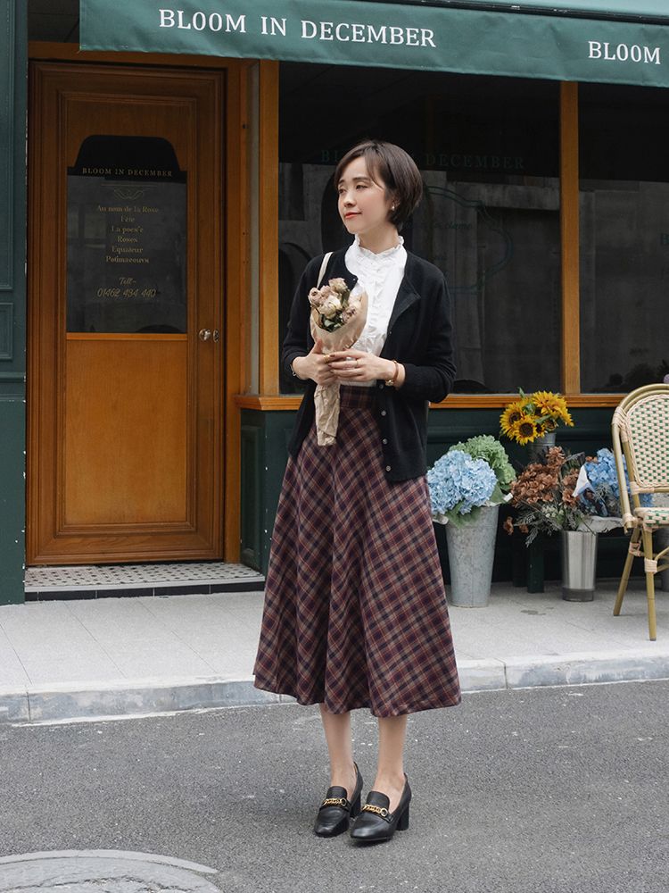 半身裙乐福鞋今年最洋气搭配气质高级不管穿多久都不过时