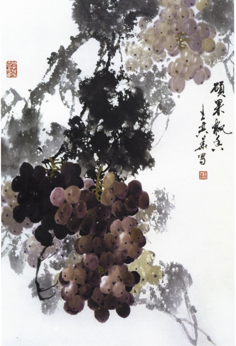 画家王其华—笔下的葡萄气韵生动 风格独特