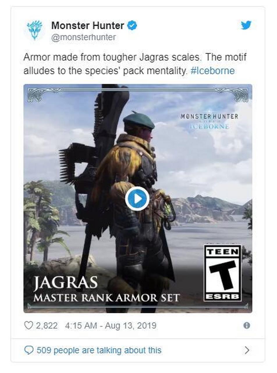 《怪物猎人世界:冰原》资料片大凶豺龙g位套装展示