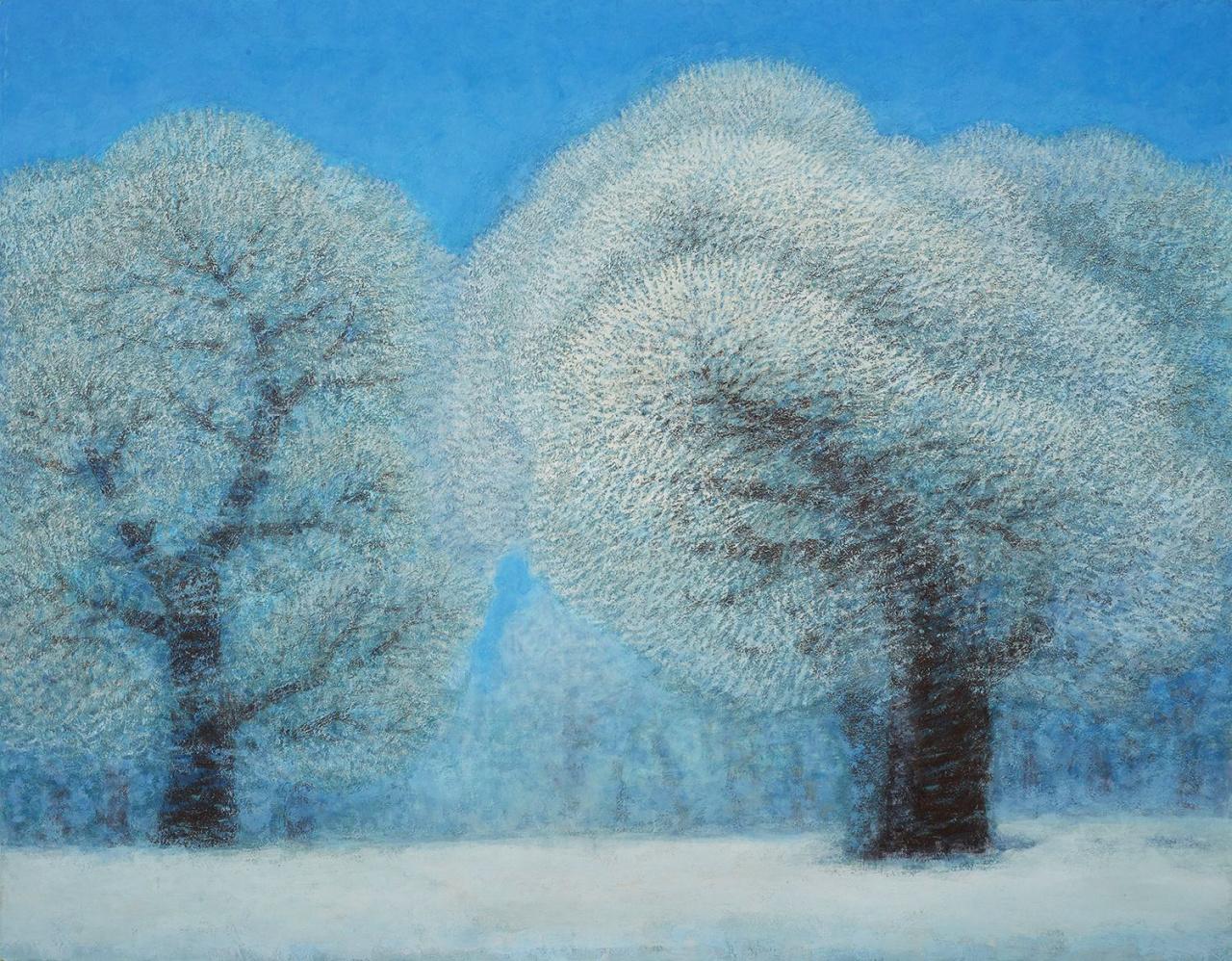 艺术评论|静穆闲适的世界——林国强的岩彩风景画赏析