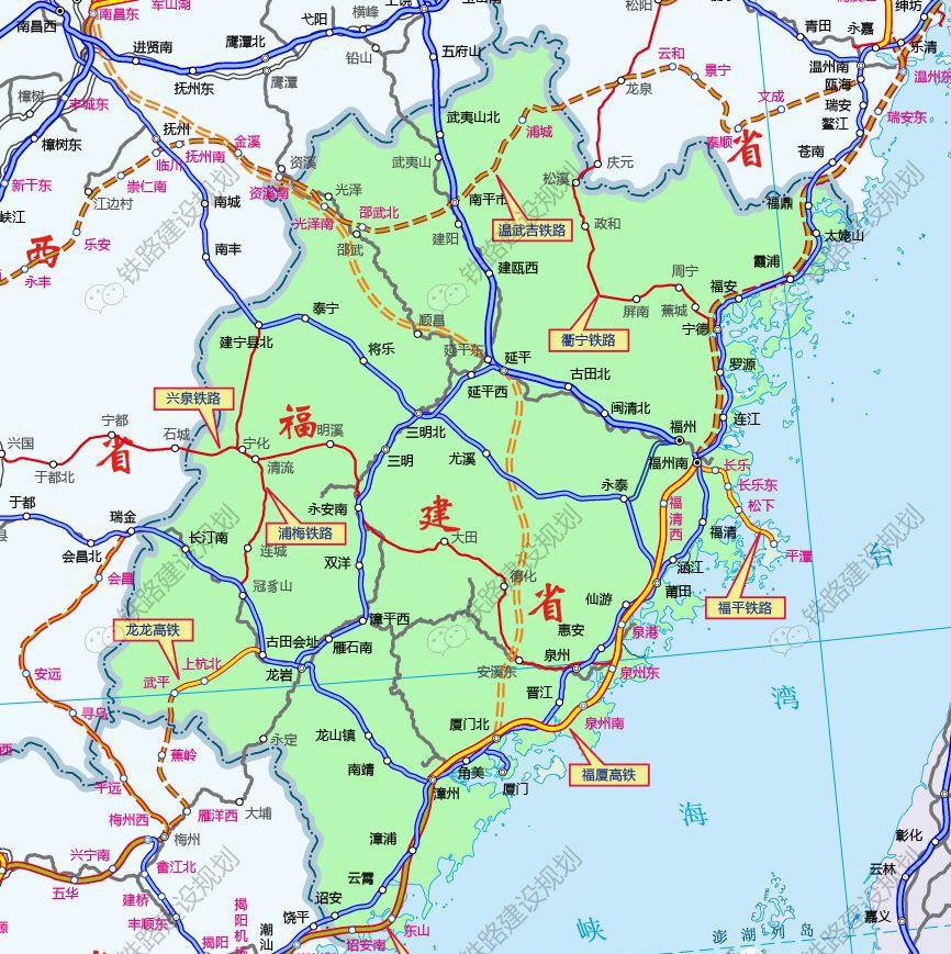 福建省高铁地图高清版图片