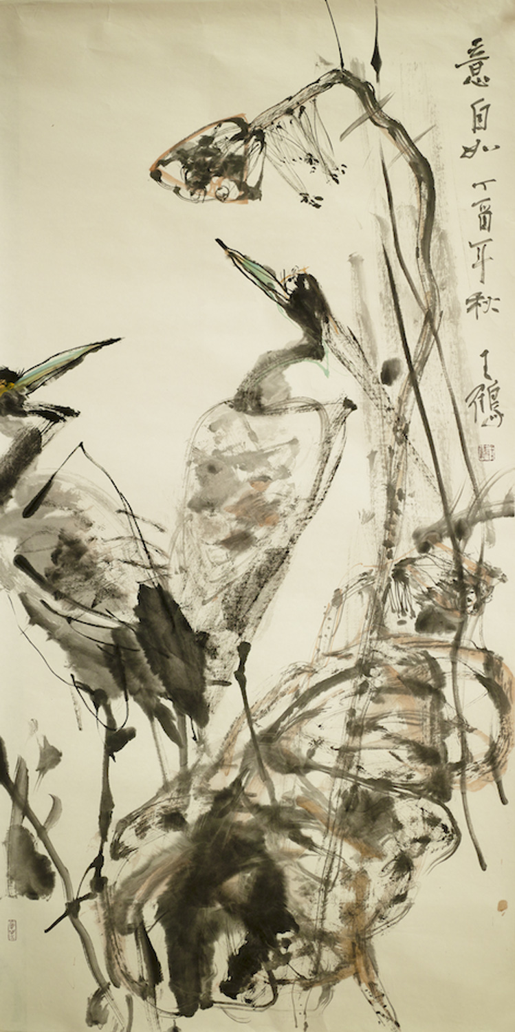 书画家王鹤先生水墨花鸟画赏析