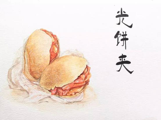 光饼夹简笔画图片