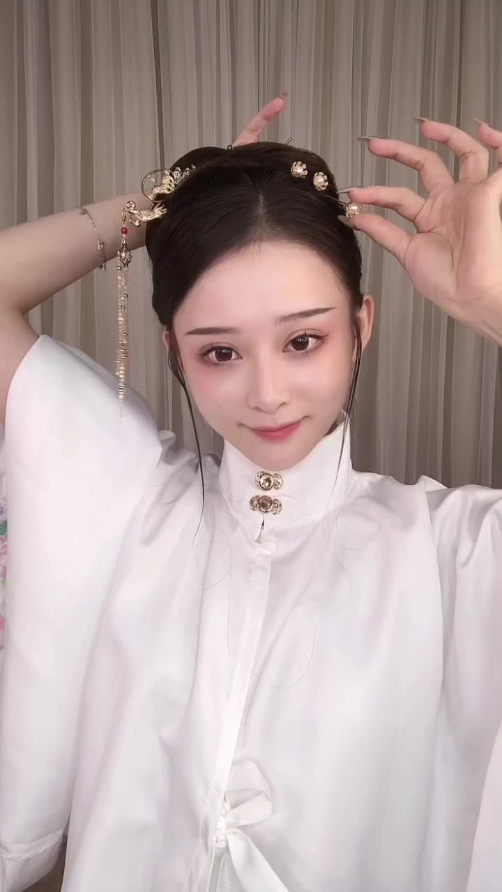 无发包汉服发型二超简单百搭必学