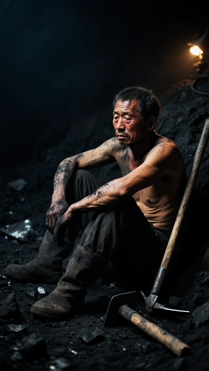 挖煤大叔真的太累了