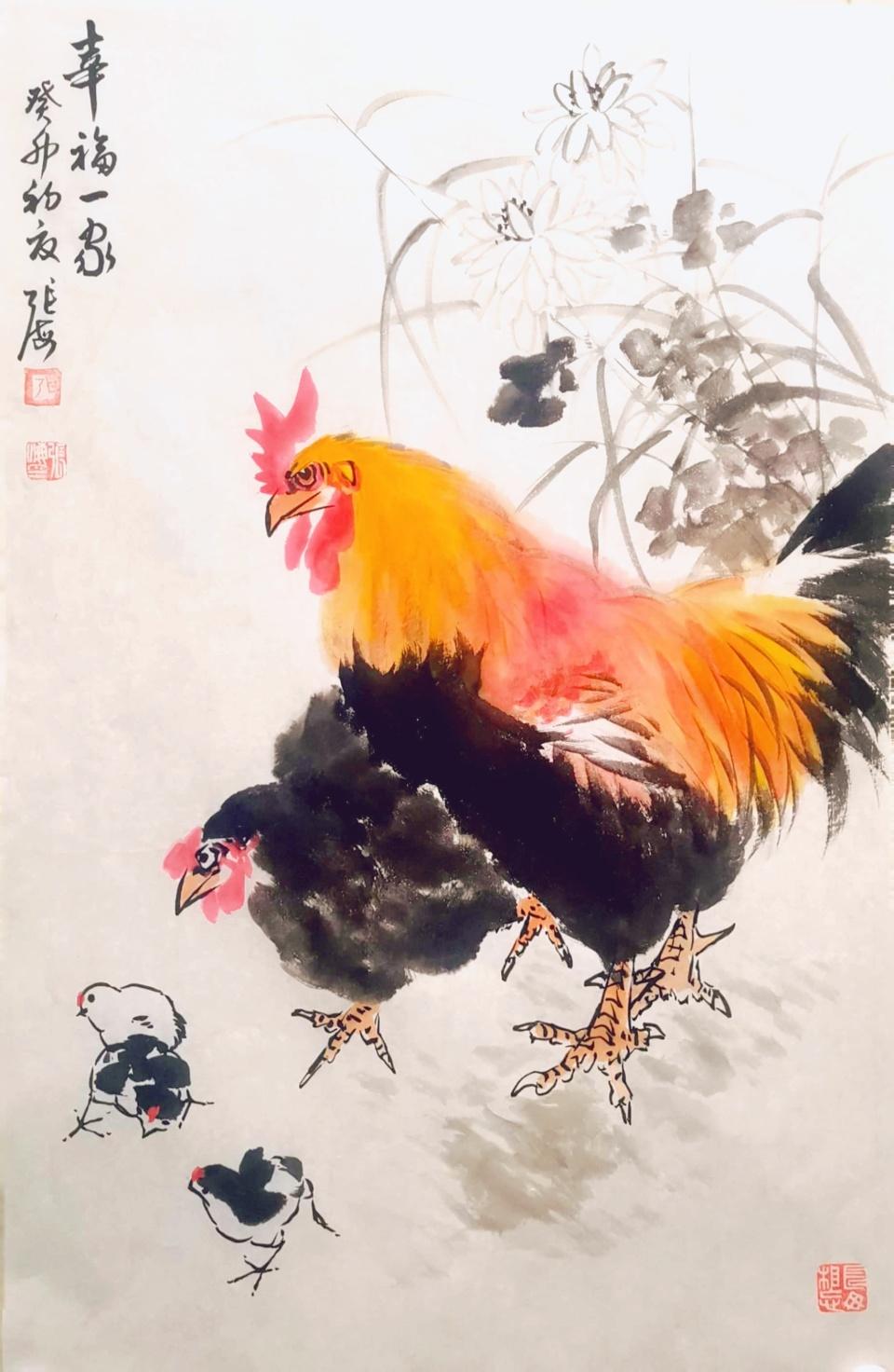 擅长画公鸡的国画大师图片