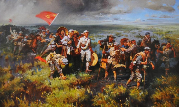 13岁小红军过草地时,因尿急去方便,回来却发现草地空无一人