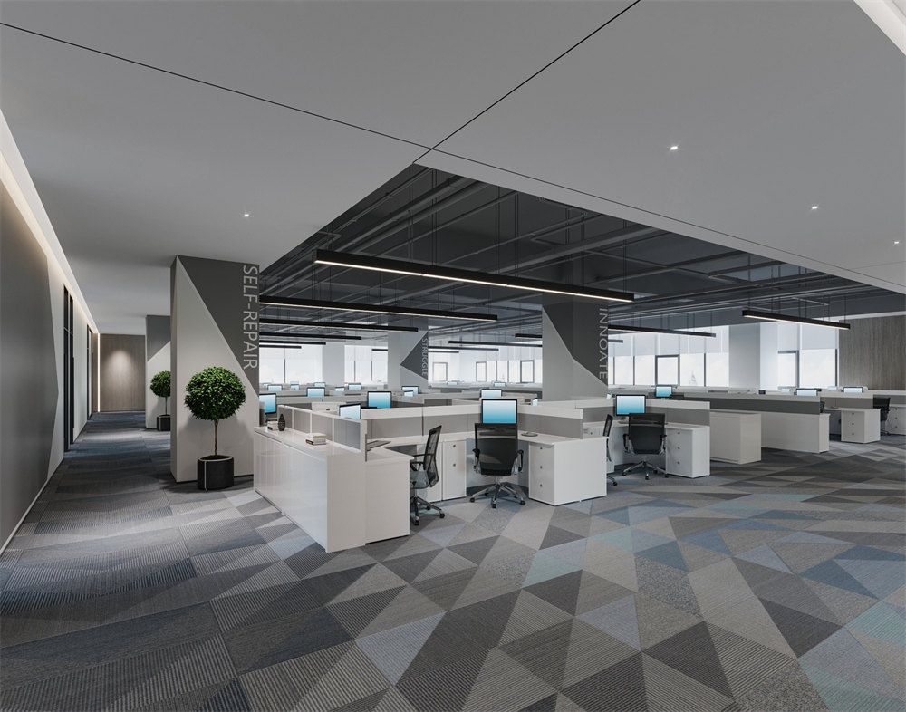 昆明工装案例,现代风格办公室装修分享!