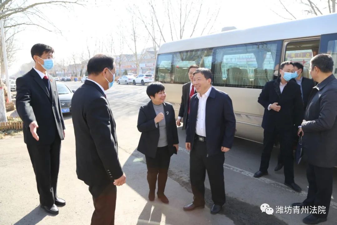 潍坊中院党组书记,代院长孟祥刚到青州法院视察指导工作