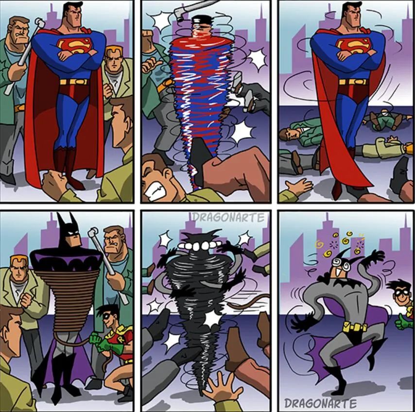 漫威dc搞笑漫画,蝙蝠侠和超人比赛射飞镖,闪电侠:你们礼貌吗?