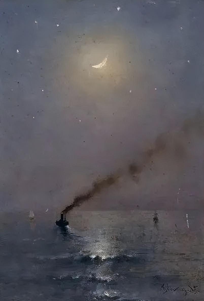月光如水,这是我见过最美的月亮油画︱艺术名画
