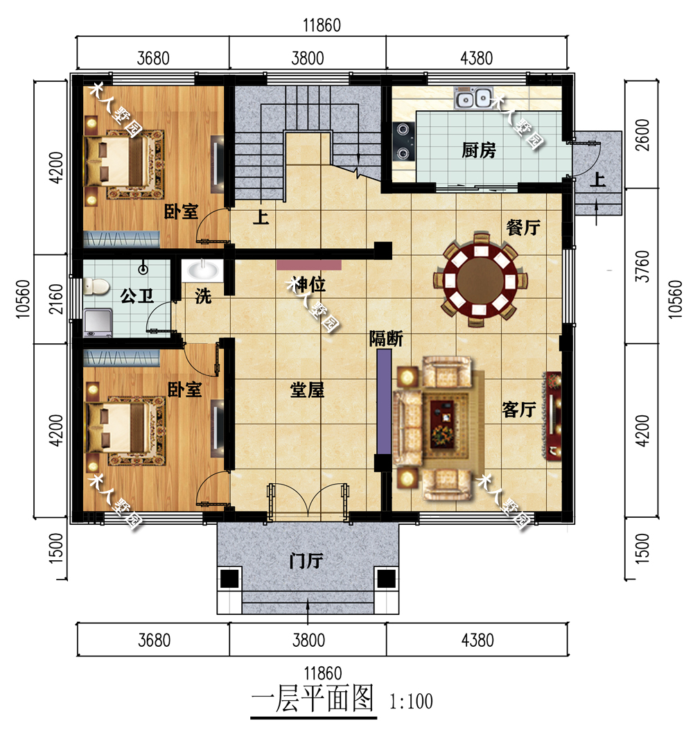 3栋农村三层自建房设计图