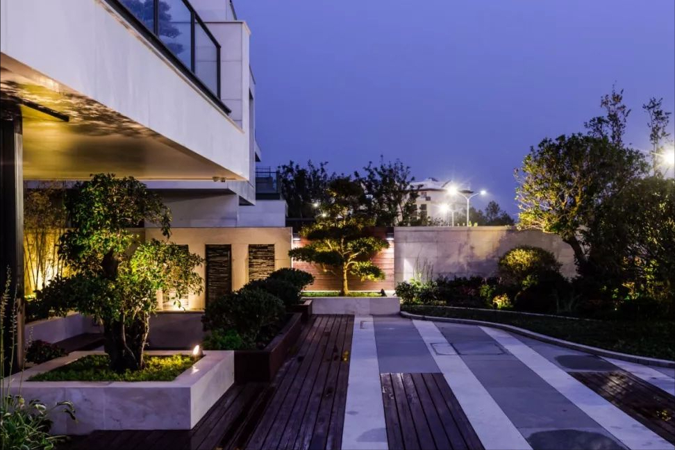 青岛200㎡现代简约庭院设计,层次独特,雅致宁静