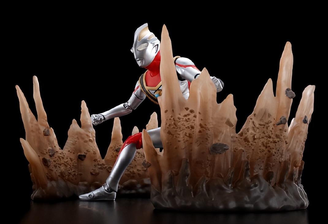 真骨雕系列盖亚奥特曼手办配件包 附带粉碎大地的场景和呆毛光线