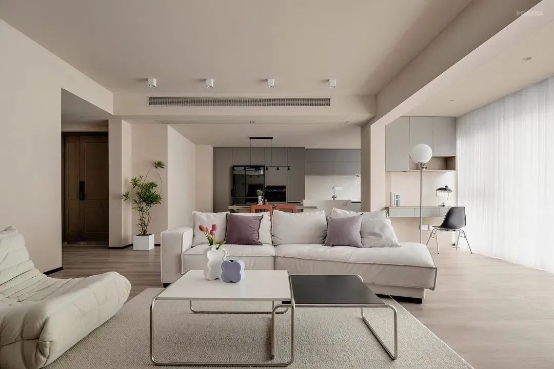 精致居所|135㎡的温馨舒适的三口之家,开放式客厅