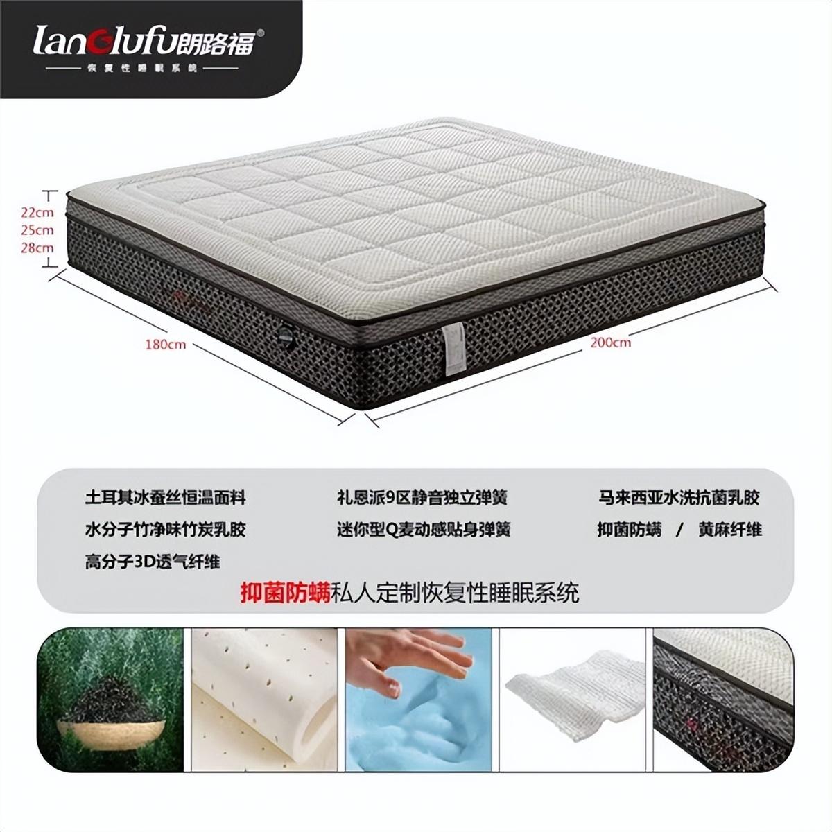 朗路福床垫优势!抑菌抗螨,满足个性化定制需求