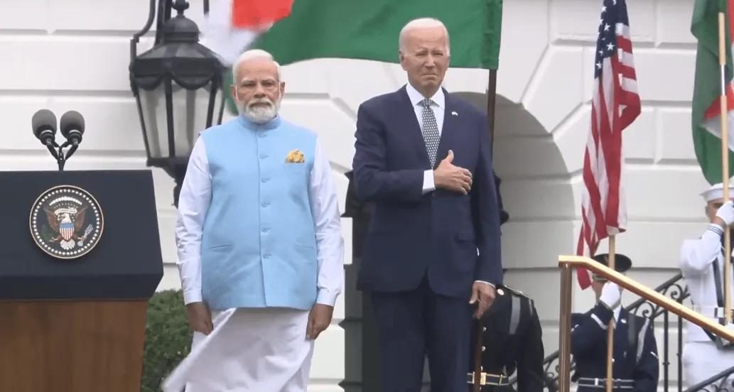 友谊握手中的尴尬:拜登与莫迪的突发糗事