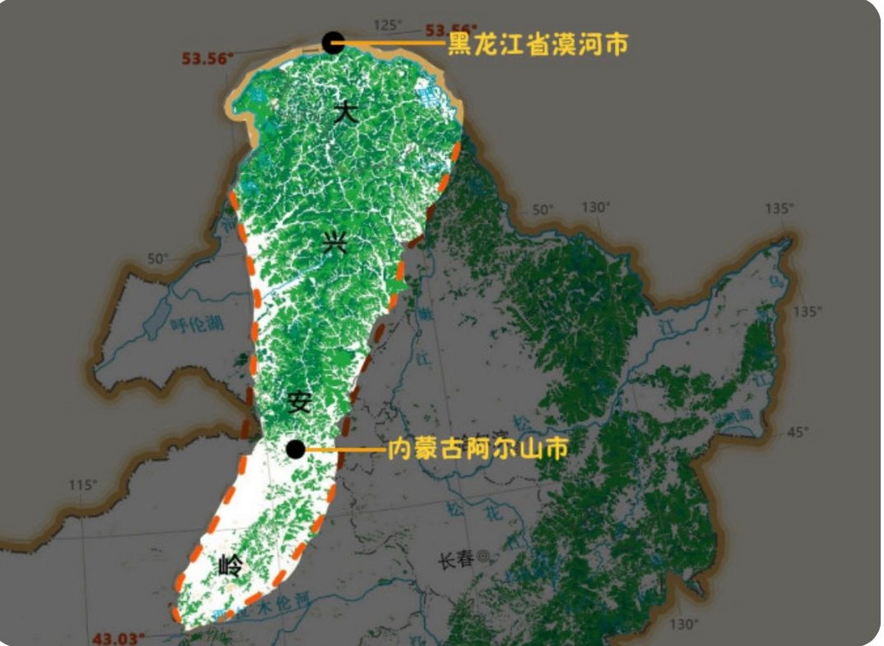 这一篇带你认识大兴安岭 📍大兴安岭位于我国黑龙江省和内蒙古自治