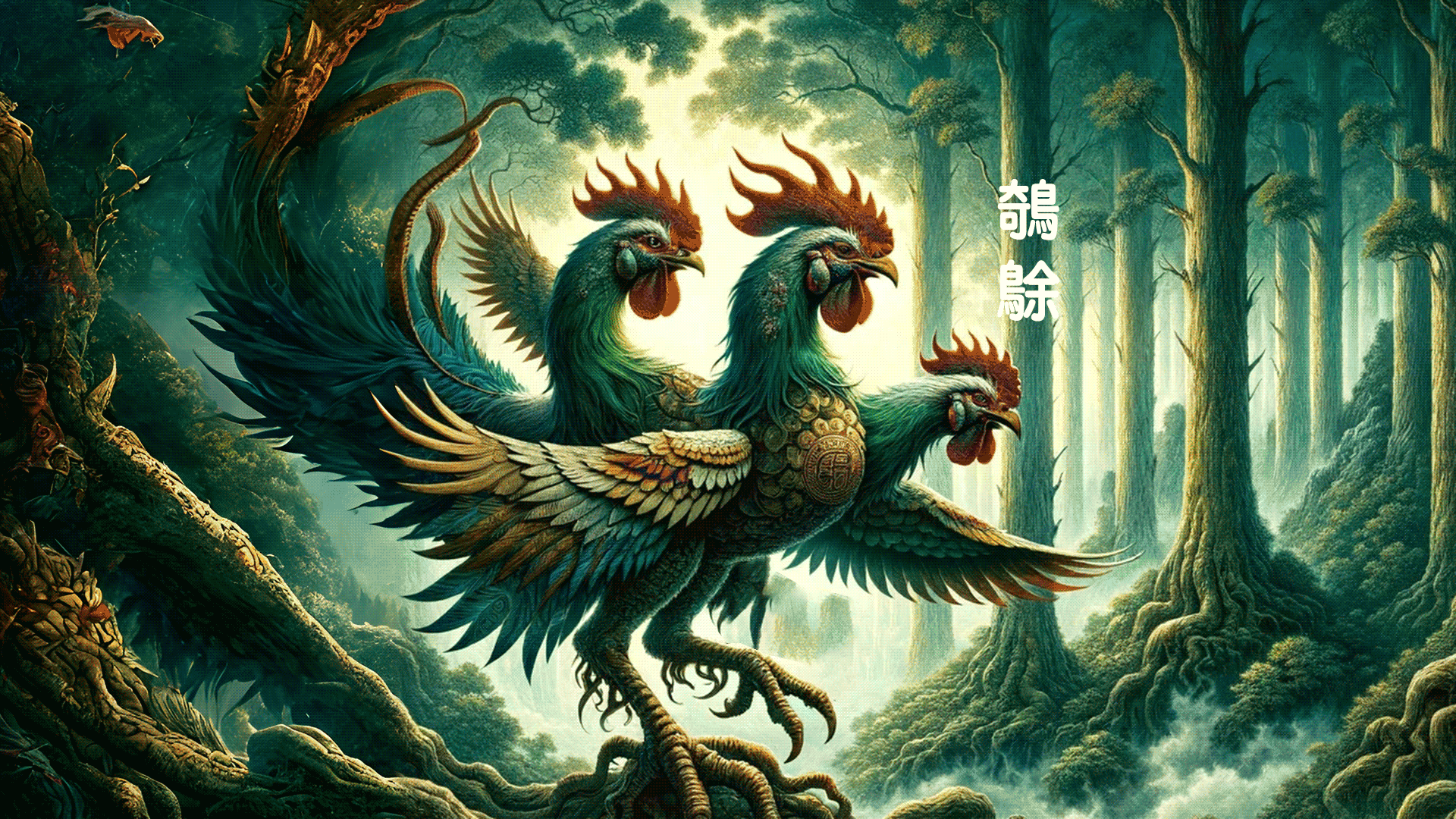 山海经异兽:鵸鵌,三头六尾的鸟,可抵御凶邪